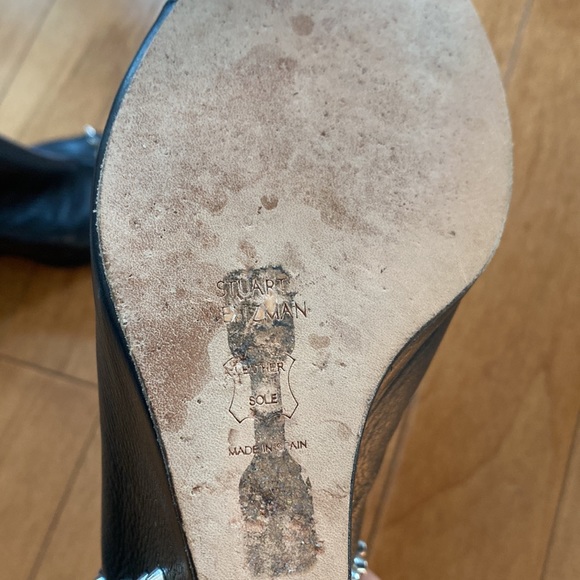 STUART WEITZMAN Upfrontal leather open toe mules - Picture 14 of 15